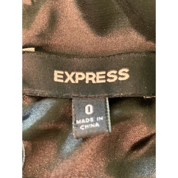 Womens Express Ruched Little Black Mini Dress Size 0 XS Side Zip Strapless 1160 - Picture 6 of 6